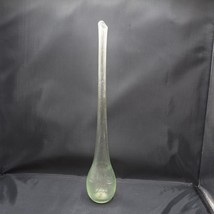 Tall Hand Blown Glass Vase Bulbous Base - $64.34