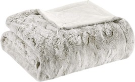 Madison Park Zuri Soft Plush Luxury Oversized Faux Fur Throw, Snow Leopard. - $37.95