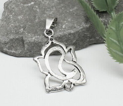 Real Lord Ganesha Embossed God Sterling Silver Pendant - £24.52 GBP