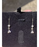 Diamond Dangle/drop Earrings 14kt Yellow Gold Leverback in great condition - £1,016.39 GBP