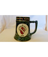 Vintage 1966 University of Idaho Black Ceramic Beer Mug With Logo - £43.57 GBP