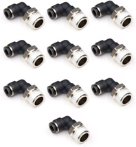 Push to Connect Air Fittings 1/4 Inch OD Tubing X 1/8 Npt Elbow Air Line Quick - £15.87 GBP