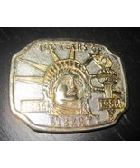 1980s 100 yrs Commemorative STATUE of LIBERTY Gold Silver Tone Belt buckle - $32.81 CAD