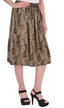 Womens A-line Party Midi skirt with Cotton lining Hem 28&quot; Waist Free size MultiA - £26.99 GBP