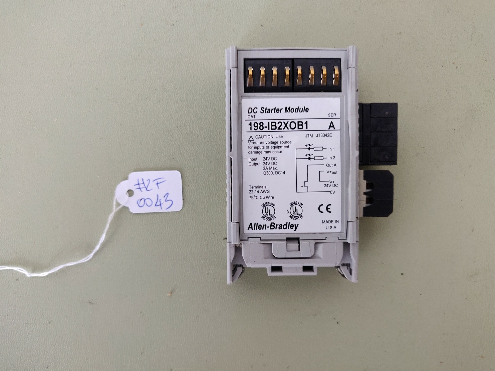 Allen Bradley 198-IB2XOB1 DC Starter Module 24VDC - $48.97