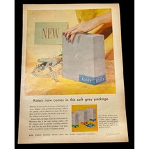 Kotex Sanitary Napkins Vintage Print Ad 50s Color Feminine Hygiene - £13.53 GBP