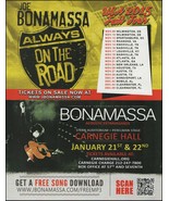 Joe Bonamassa Always on the Road 2015 Fall Tour Dates ad 8 x 11 advertis... - $4.50