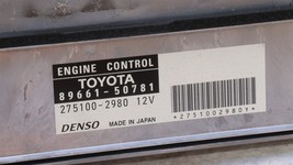 Toyota Lexus Engine Control Unit Computer Module ECU ECM PCM 89661-50781 image 2