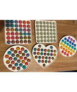 Fidget Toys 5 Pk 1 Heart 2 Squares 2 Circles Rainbow White Boarder Glows... - £18.31 GBP