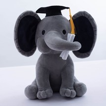 Cute Elephant With Doctor Plush Dolls Stuffed Graduation Baby Elephant Soft Toy  - £15.95 GBP