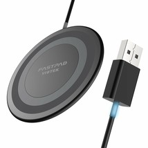 FASTPAD Ultra-Slim Qi Wireless Charger with QC 3.0 Adapter Ultra-Slim Charging P - £19.63 GBP