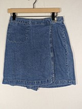 Mythology Jean Shorts Skorts Women&#39;s Size 10 Blue  High Rise Vintage - $18.69