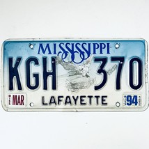 1994 United States Mississippi Lafayette County Passenger License Plate KGH 370 - £13.26 GBP