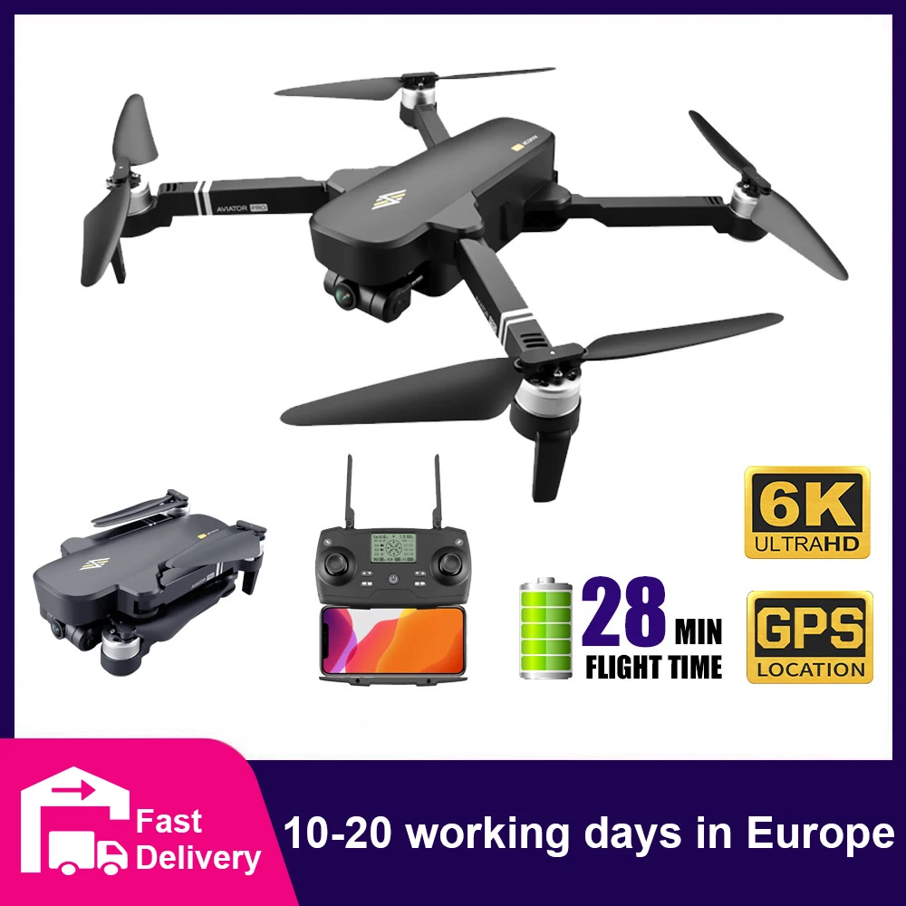 8811 Pro Drone 6K with 2-Axis Gimbal Camera FPV 4CH Brushless GPS RC Drones - £300.55 GBP+