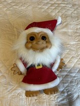 Vintage Large 8&quot; Santa Claus Russ Troll Doll Father Christmas 1990&#39;s Elf - £18.32 GBP