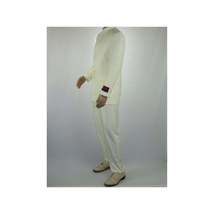 Mens Apollo  King  Banded Collarless suit Chinese Mandarin Wide leg AG97 Ivory image 7