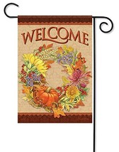 Colors of Fall Welcome Garden Flag - 2 Sided Message,12&quot; x 18&quot; - £15.30 GBP