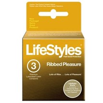 Lifestyles Ribbed Pleasure 3pk - £6.54 GBP