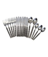 18 pcs Ekco Eterna Montalo stainless steel flatware Service MCM Floral V... - $655.01 MXN