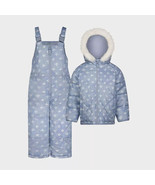 OshKosh B&#39;gosh  Baby Girls&#39; Floral Snow Bib and Jacket Set Blue 2T New - $526.68 MXN