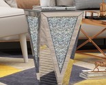 Mirrored End Table Crushed Diamond Coffee Table For Living Room Small Sp... - $327.99