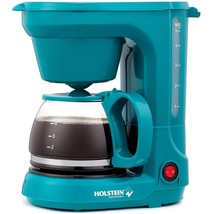 Holstein Housewares - 5-Cup Compact Coffee Maker, Teal - Convenient and User Fri - £40.88 GBP