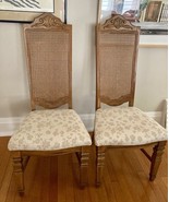 2 Vintage STANLEY FURNITURE Italian Provincial Cane Back Dining Side Chair - $129.00