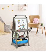 3 in 1 Double-Sided Storage Art Easel-Gray - Color: Gray - $140.49