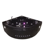 Whirlpool Massage Hydrotherapy Black bathtub hot tub 2 persons 59.05&quot; Do... - $4,523.53 CAD