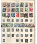 SPAIN 1939-54  Very Fine Used Stamps Hinged on  List: 2 Sides - $1.11