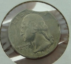 1966 Us Quarter Dollar Clipped Planchet Error Coin. 20220121 - $25.99