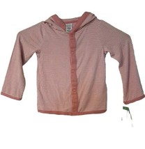 Carter&#39;s Salmon Vertical Striped Snap Hoodie Shirt NWT 24month - $9.75
