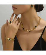 Bracelet Necklace Earrings Ring Jewelry Set - $22.94