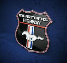 MUSTANG Highway Shield -*US MADE* Embossed Metal Sign -Man Cave Garage B... - £14.97 GBP