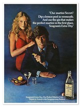 Print Ad Seagram&#39;s Extra Dry The Perfect Martini Gin Vintage 1973 Advertisement - £7.62 GBP