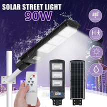 Commercial 90W 180Led Solar Street Light Radar Motion Sensor Floodlight + Remote - £109.88 GBP
