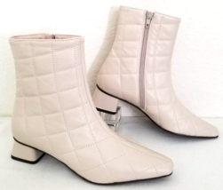 NAPOLEONI ITALIAN DESIGNER QUILTED NAPA LEATHER ANKLE BOOTS LECHE 39(US8... - $122.26