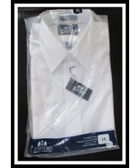 Stafford Men&#39;s Wrinkle Free White Dress Shirt Short Sleeves Size 15 NWT - €17,05 EUR
