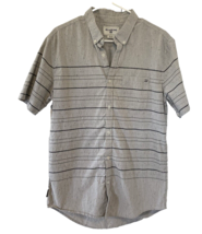 Billabond ZZ Mens Shirt Size L Short Sleeve Cotton Textured Print Button... - £14.75 GBP