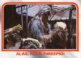 1980 Topps Star Wars ESB #89 Alas Poor Threepio! Chewbacca Cloud City - £0.70 GBP