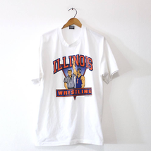 Vintage University of Illinois Fighting Illini Wrestling T Shirt XL - £44.08 GBP