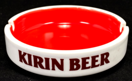 Vintage Kirin Beer Japan Advertising Ashtray Sakura - Ceramic - 4&quot; - Whi... - $242.86 MXN