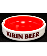 Vintage Kirin Beer Japan Advertising Ashtray Sakura - Ceramic - 4&quot; - Whi... - $18.00 CAD