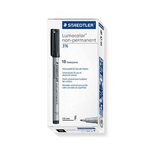 Staedtler Lumocolor Pen Non-permanent Pen 316-9 Fine 0.6mm Line - Black (Pack of - £26.33 GBP