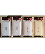 Lot (4) AmerTac STYLE White Powder Coated Steel Light Switch Wall Plates... - £15.25 GBP