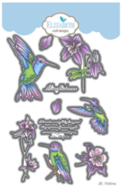 Mindfulness Stamp & Die Set Hummingbird  Elizabeth Craft Designs CLEARANCE
