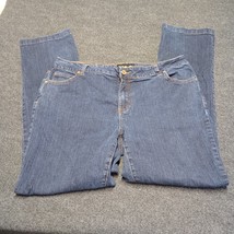 Rocawear Jeans Women Plus 20 Blue High Rise Straight Leg Denim Graphic Pants - £18.16 GBP