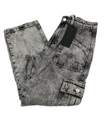 Kendall Kylie Cargo Womens XS Black Gray Acid Wash Cargo 90s Y2K High Ri... - $34.20 CAD