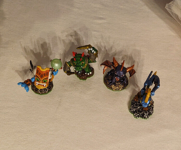 Lot of 4 - 2011 Activision Skylanders Spyro&#39;s Adventure Figures Drobot Eon Dino - $11.64