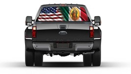 American and Mexican Flag Virgen de la Guadalupe Rear Window Graphic Dec... - $50.99